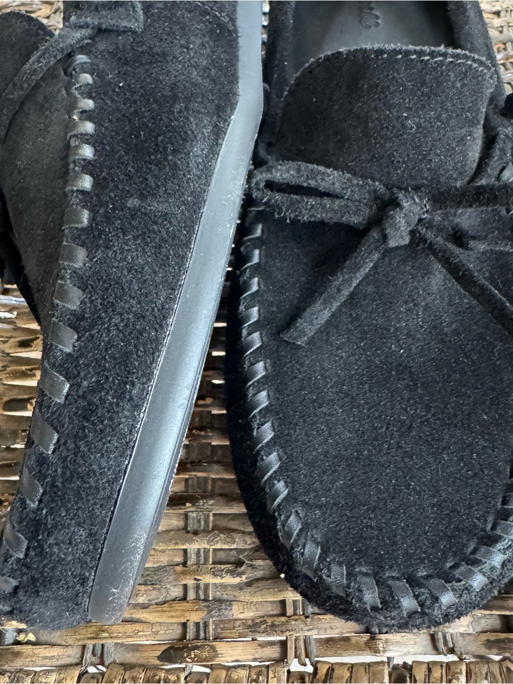 Madewell The Meadow Whipstitched Driver Black Suede Leather‎ Loafer Women’s Sz 9 - Picture 2 of 13